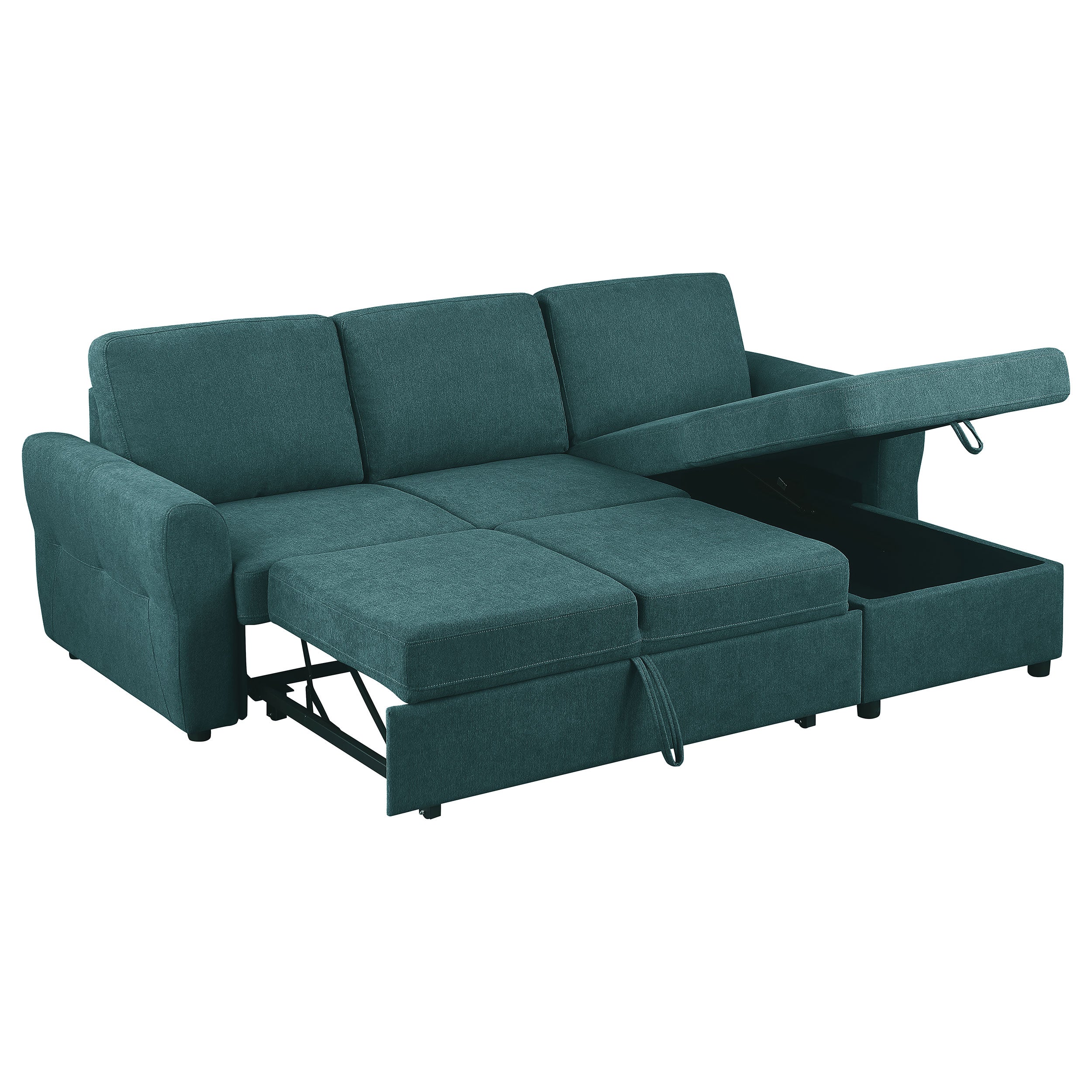 Samantha Upholstered Storage Sleeper Sectional Sofa