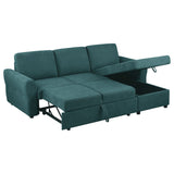 Samantha Upholstered Storage Sleeper Sectional Sofa