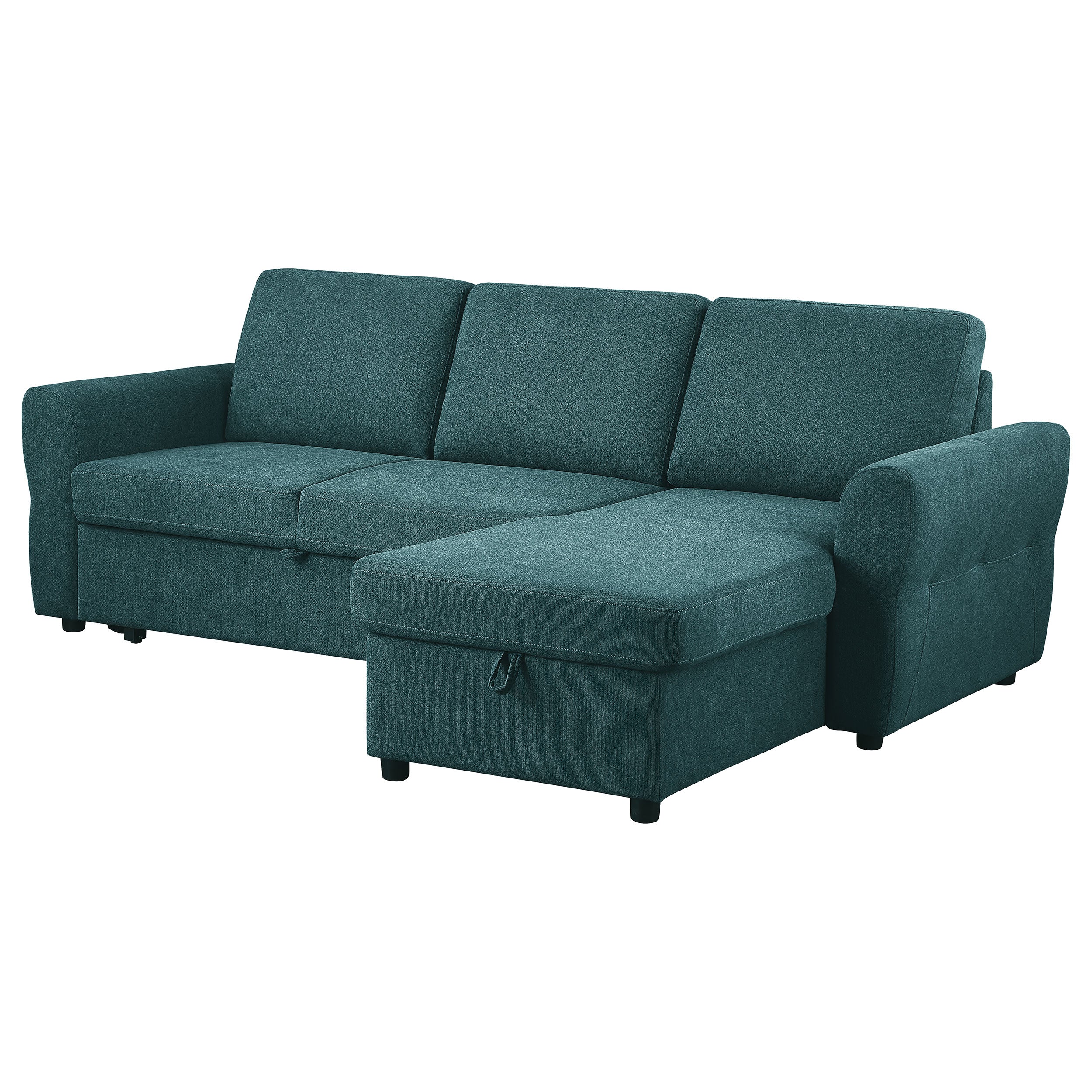 Samantha Upholstered Storage Sleeper Sectional Sofa