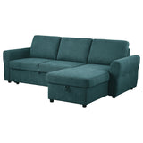 Samantha Upholstered Storage Sleeper Sectional Sofa