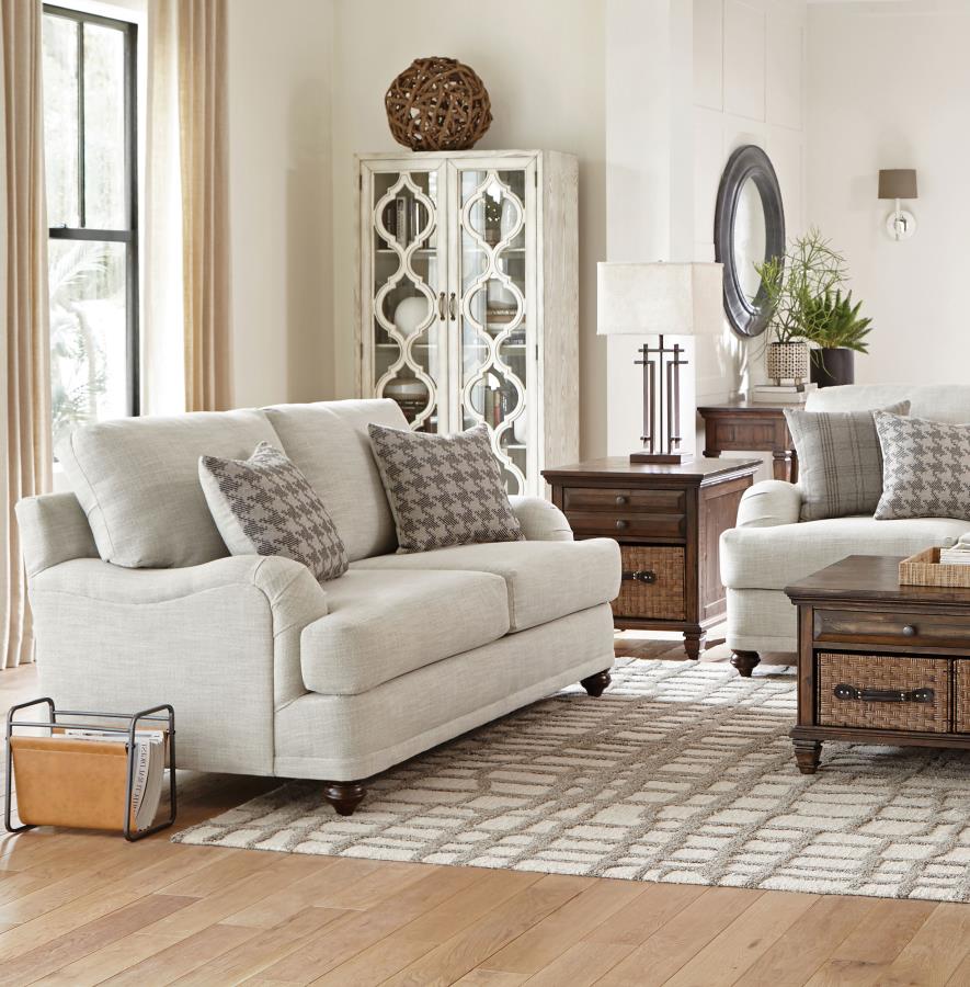Glenn Upholstered English Arm Loveseat