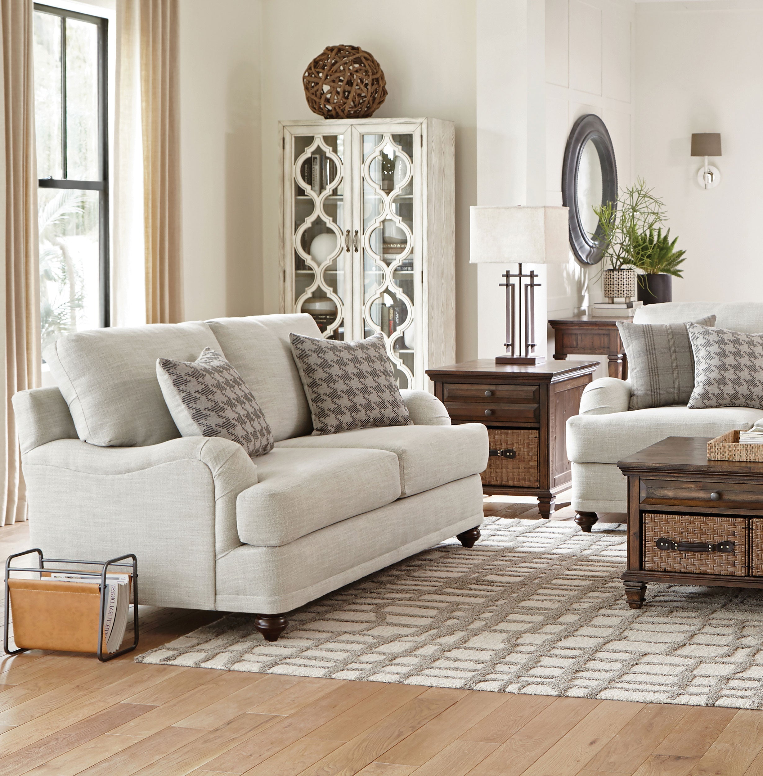 Glenn Upholstered English Arm Loveseat