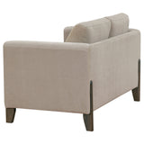 Islington Upholstered Panel Arm Sofa Set Taupe