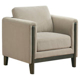 Islington Upholstered Panel Arm Sofa Set Taupe