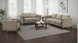Islington Fabric Upholstered Panel Arm Accent Chair Taupe
