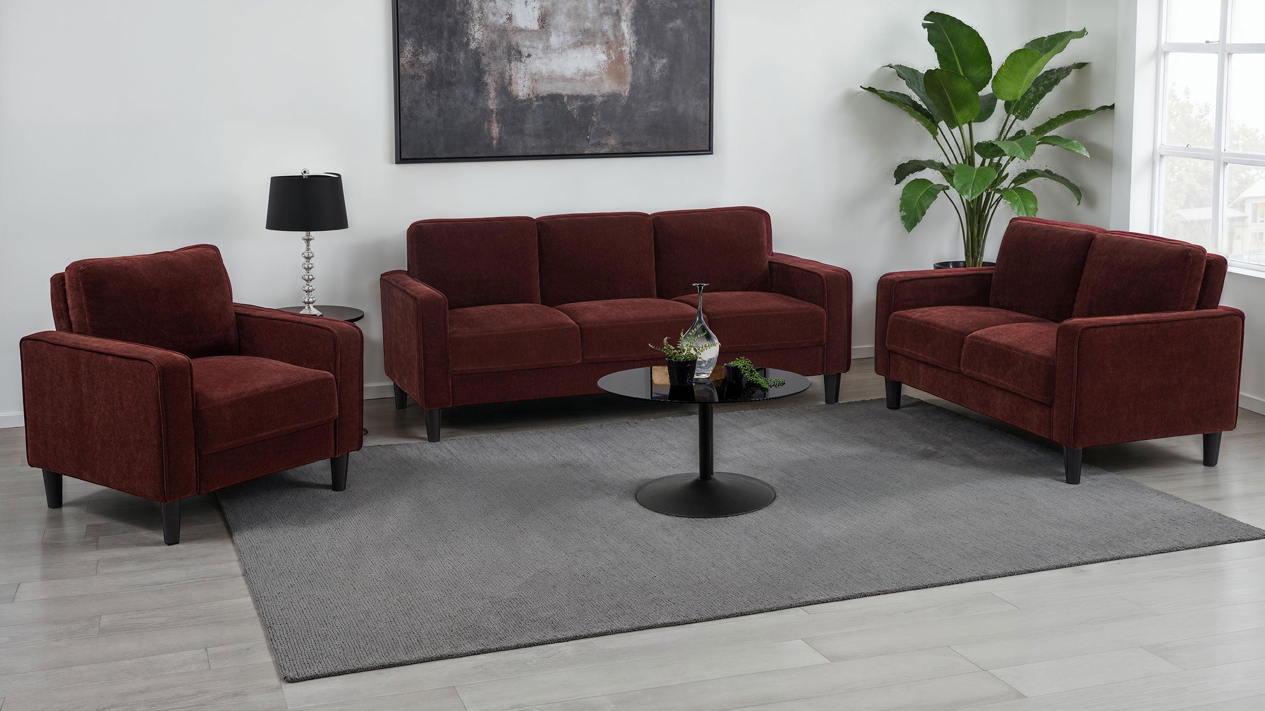 Ruth Upholstered Track Arm Accent Chair