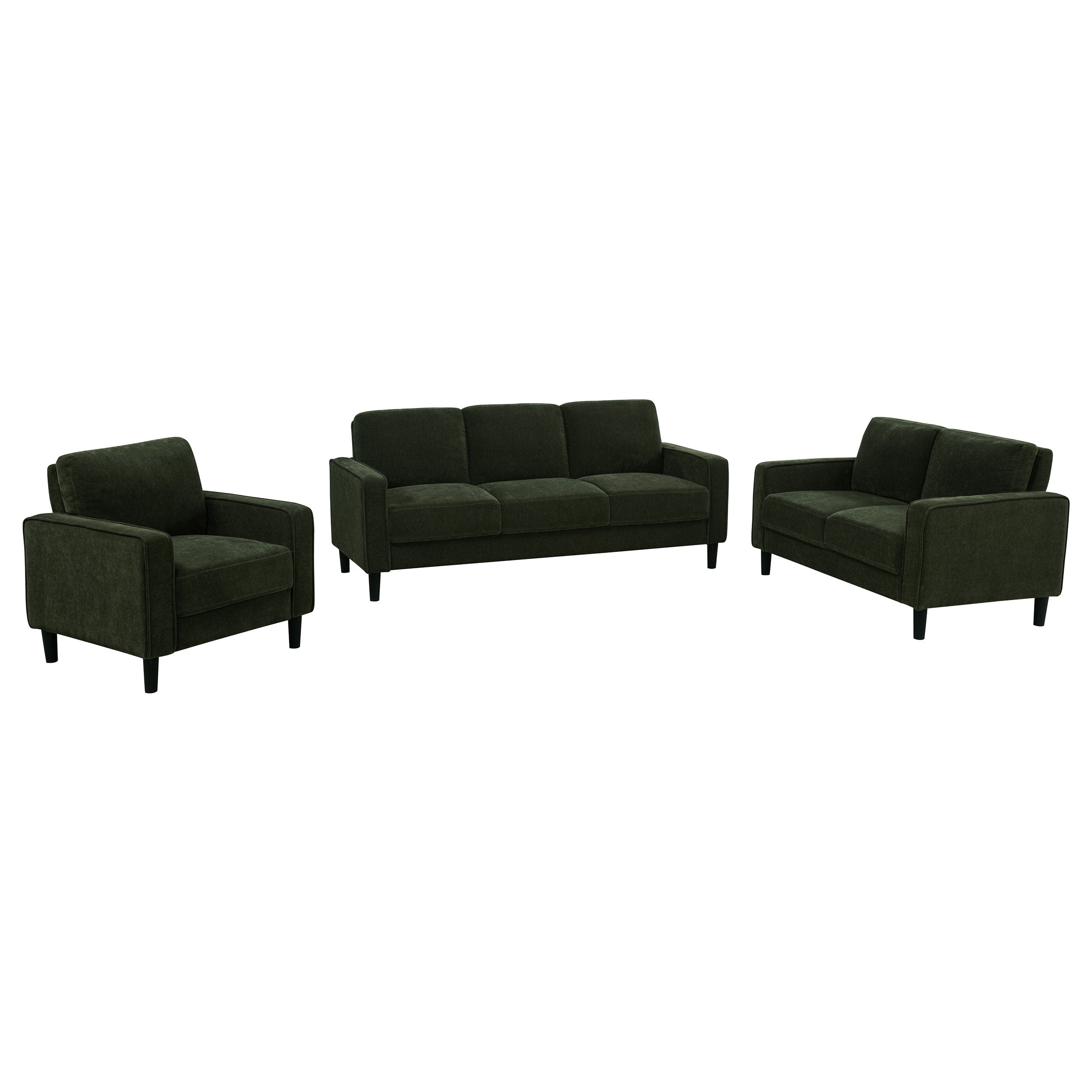 Ruth Upholstered Track Arm Sofa Set