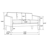 Ruth Upholstered Track Arm Sofa