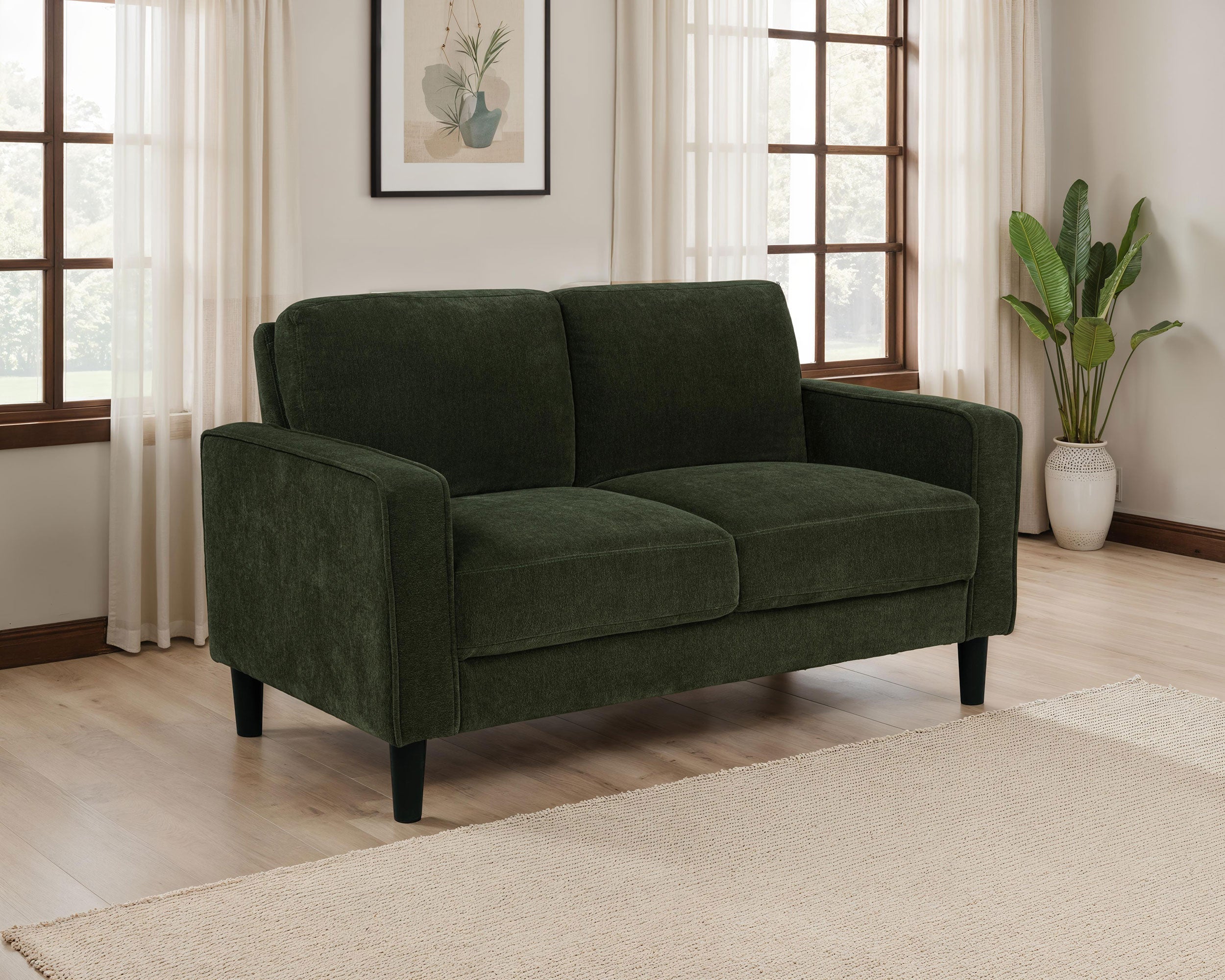 Ruth Upholstered Track Arm Loveseat