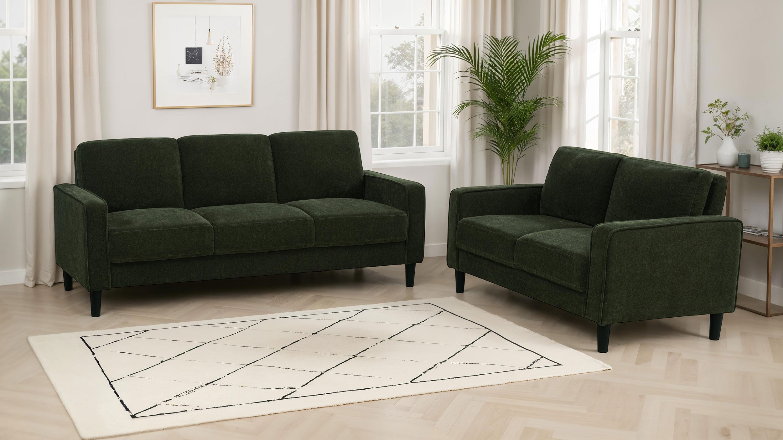 Ruth Upholstered Track Arm Loveseat