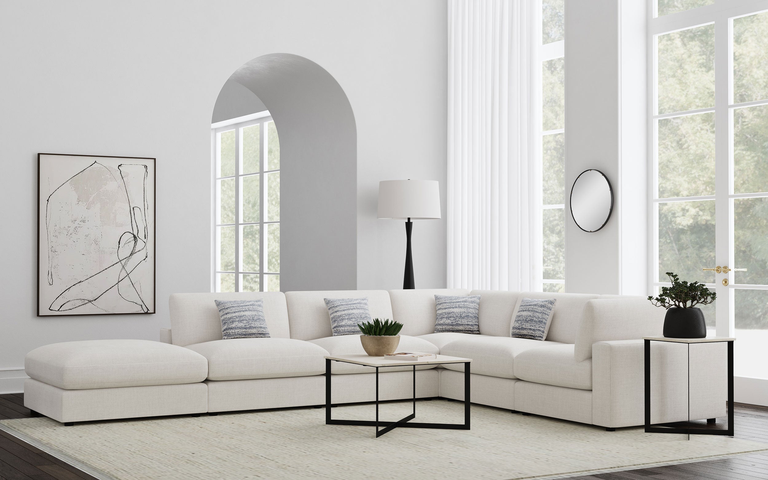 Serene Upholstered Modular Sectional Sofa