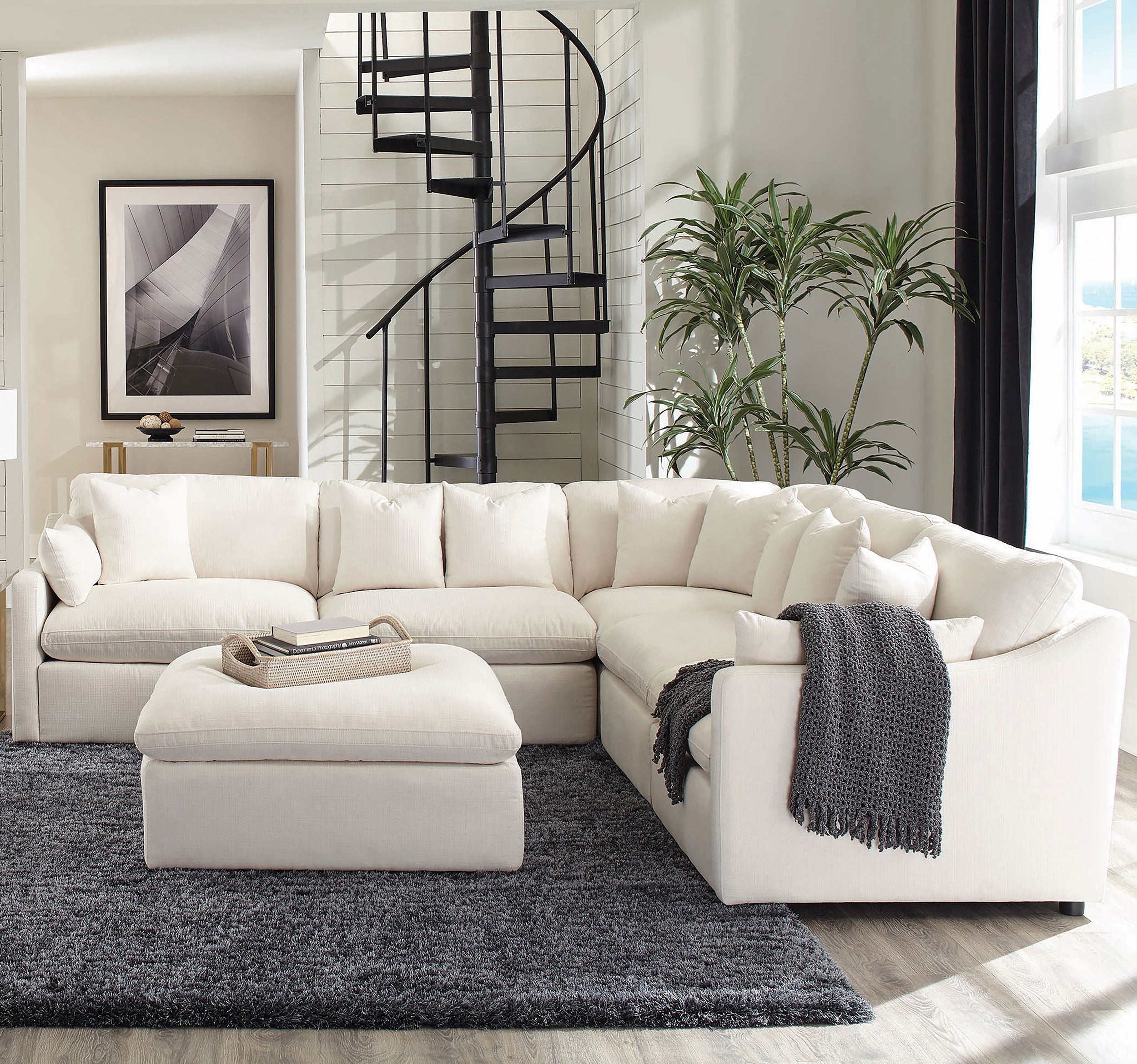 Hobson Square Upholstered Ottoman