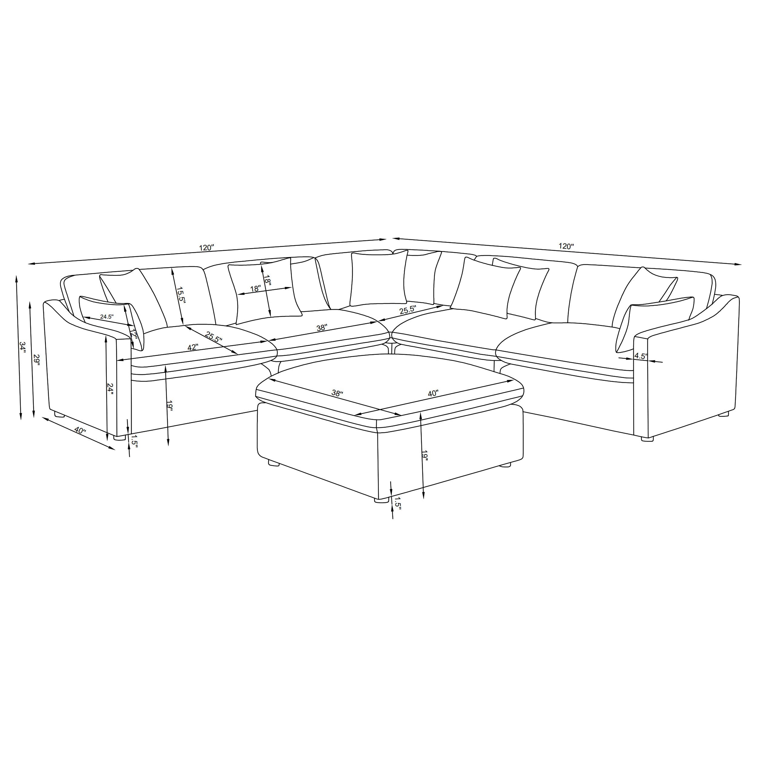Hobson Upholstered Modular Sectional Sofa