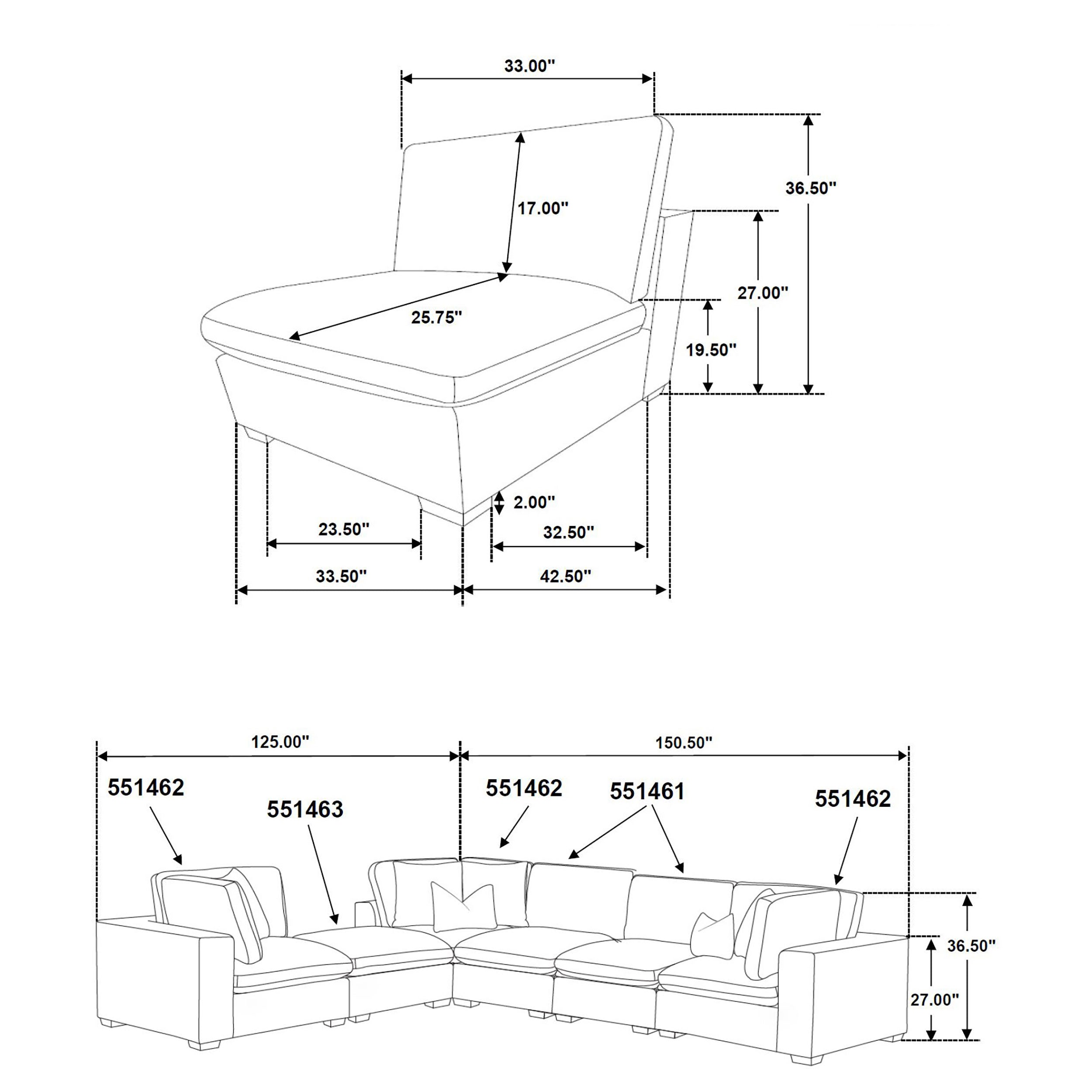 Lakeview Upholstered Modular Sectional Sofa