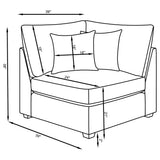 Cambria Upholstered Modular Sectional Sofa Grey