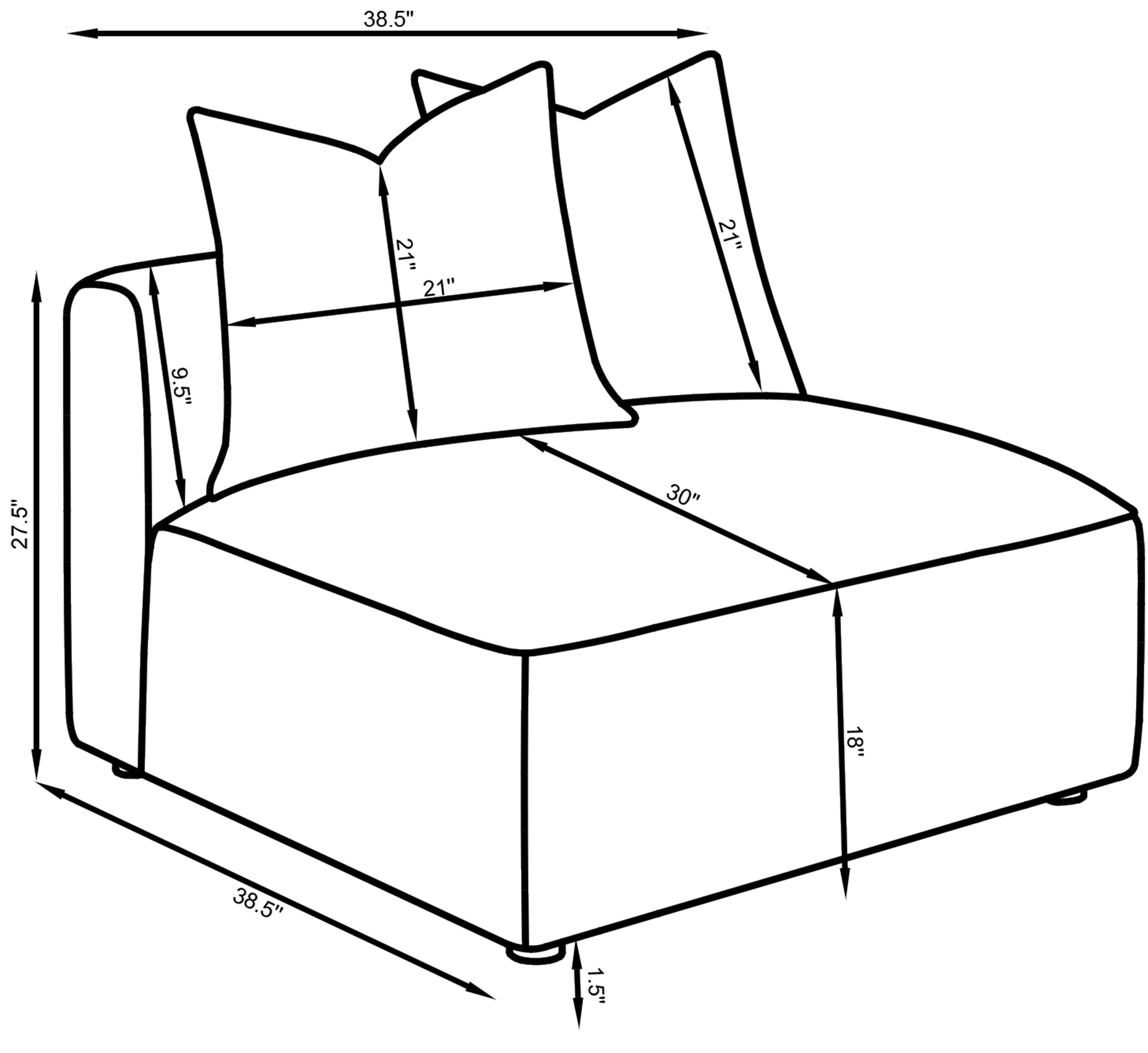 Jennifer Upholstered Armless Chair