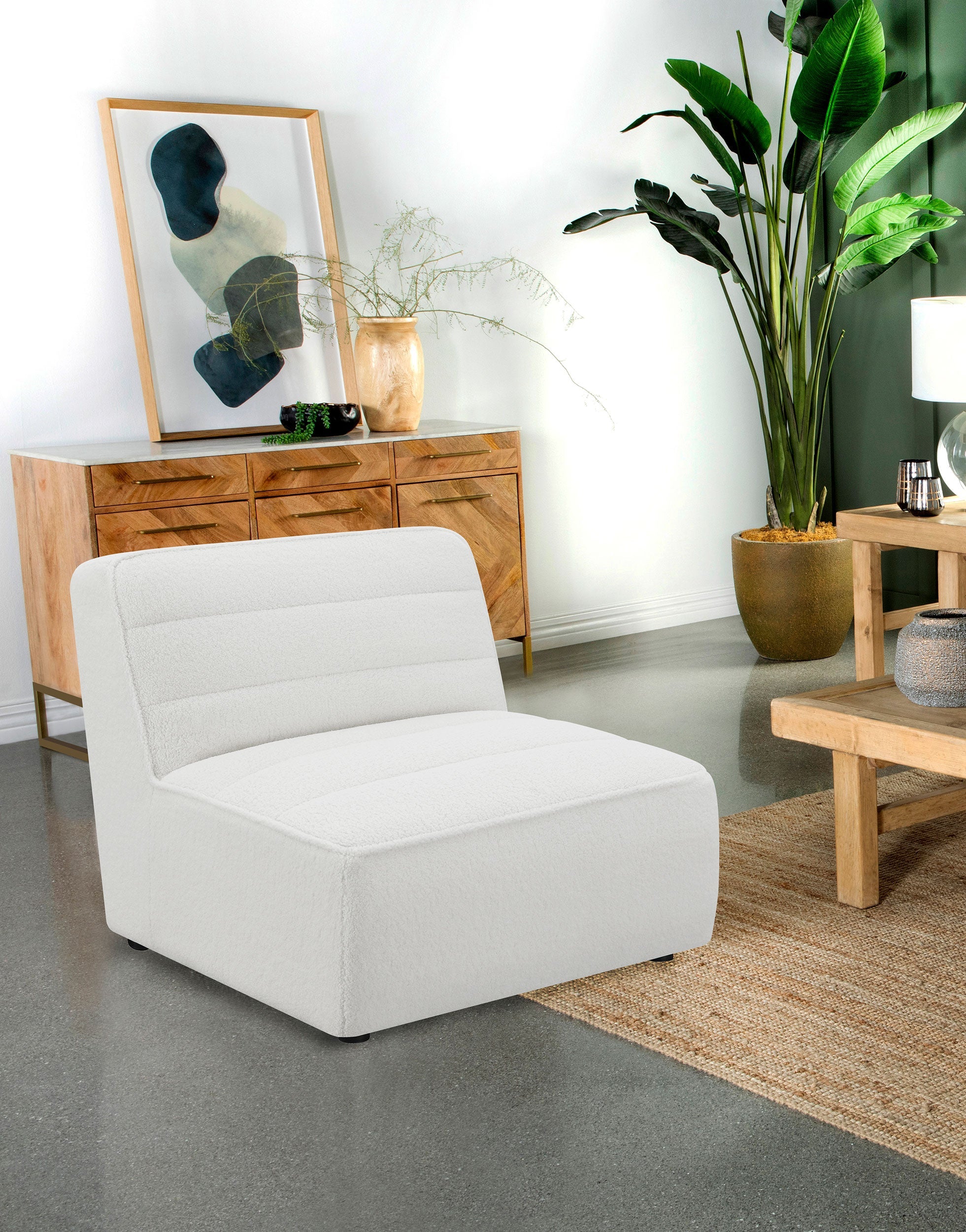 Sunny Upholstered Armless Chair