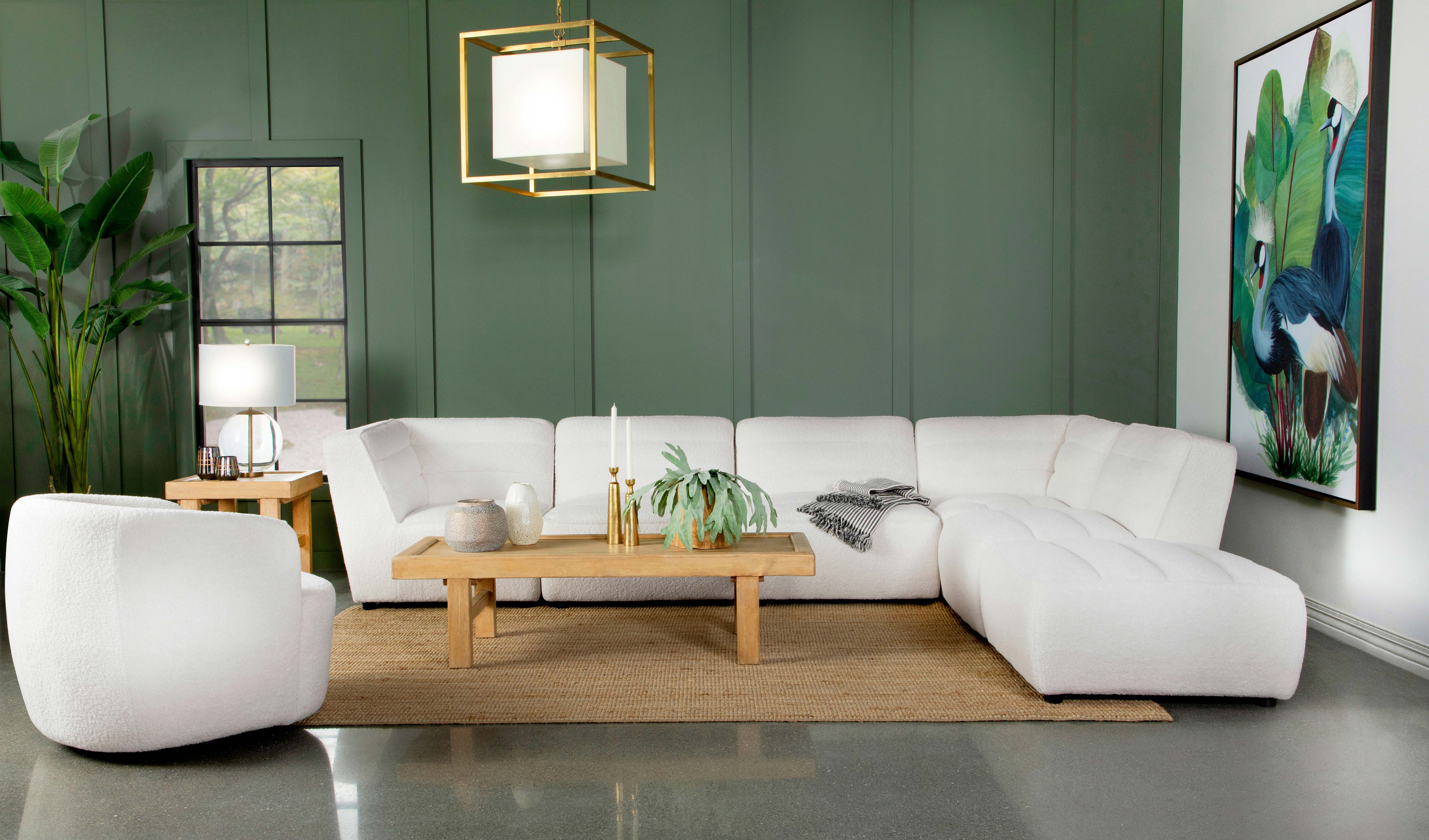 Sunny Square Upholstered Ottoman