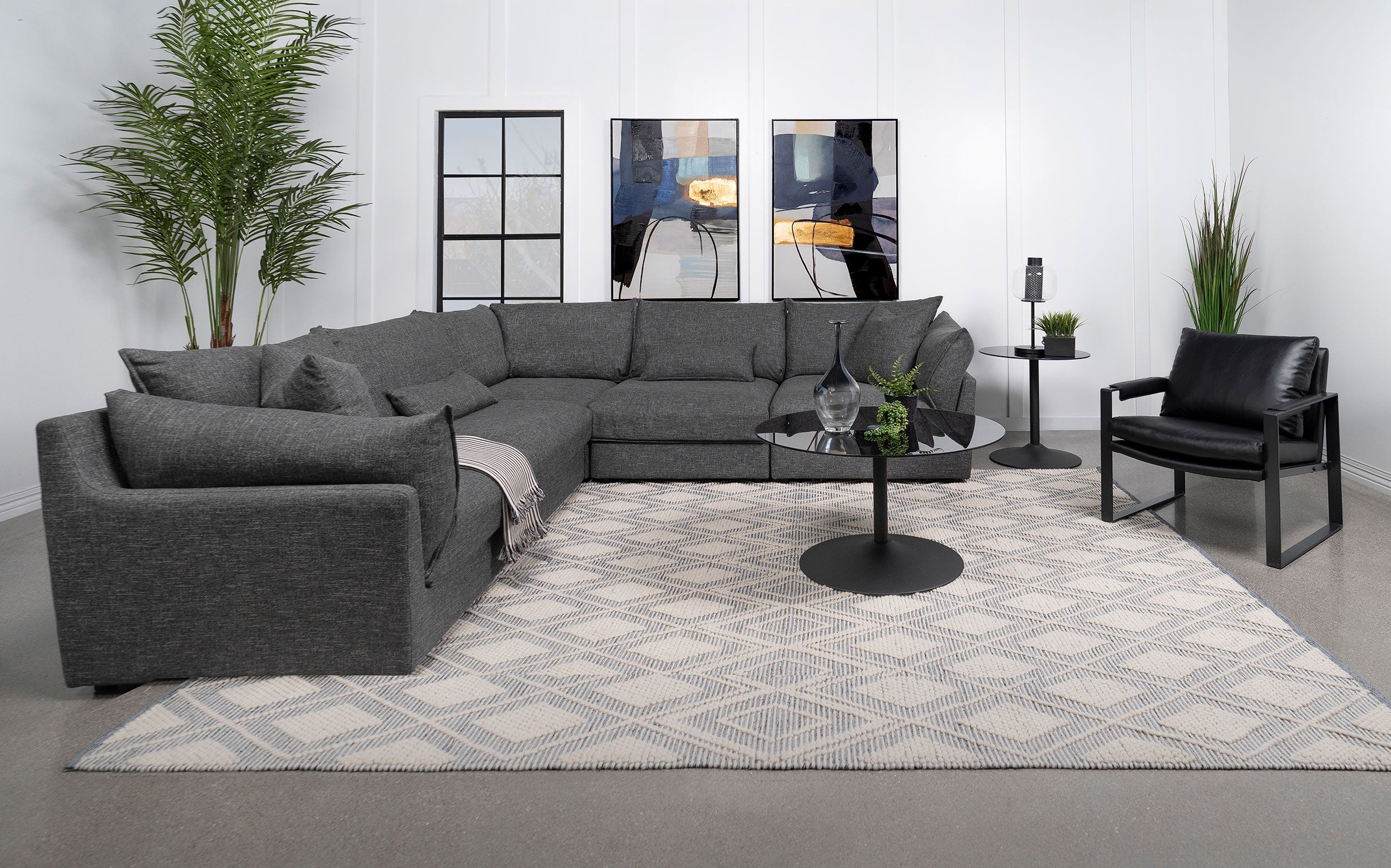 Sasha Upholstered Modular Sectional Barely