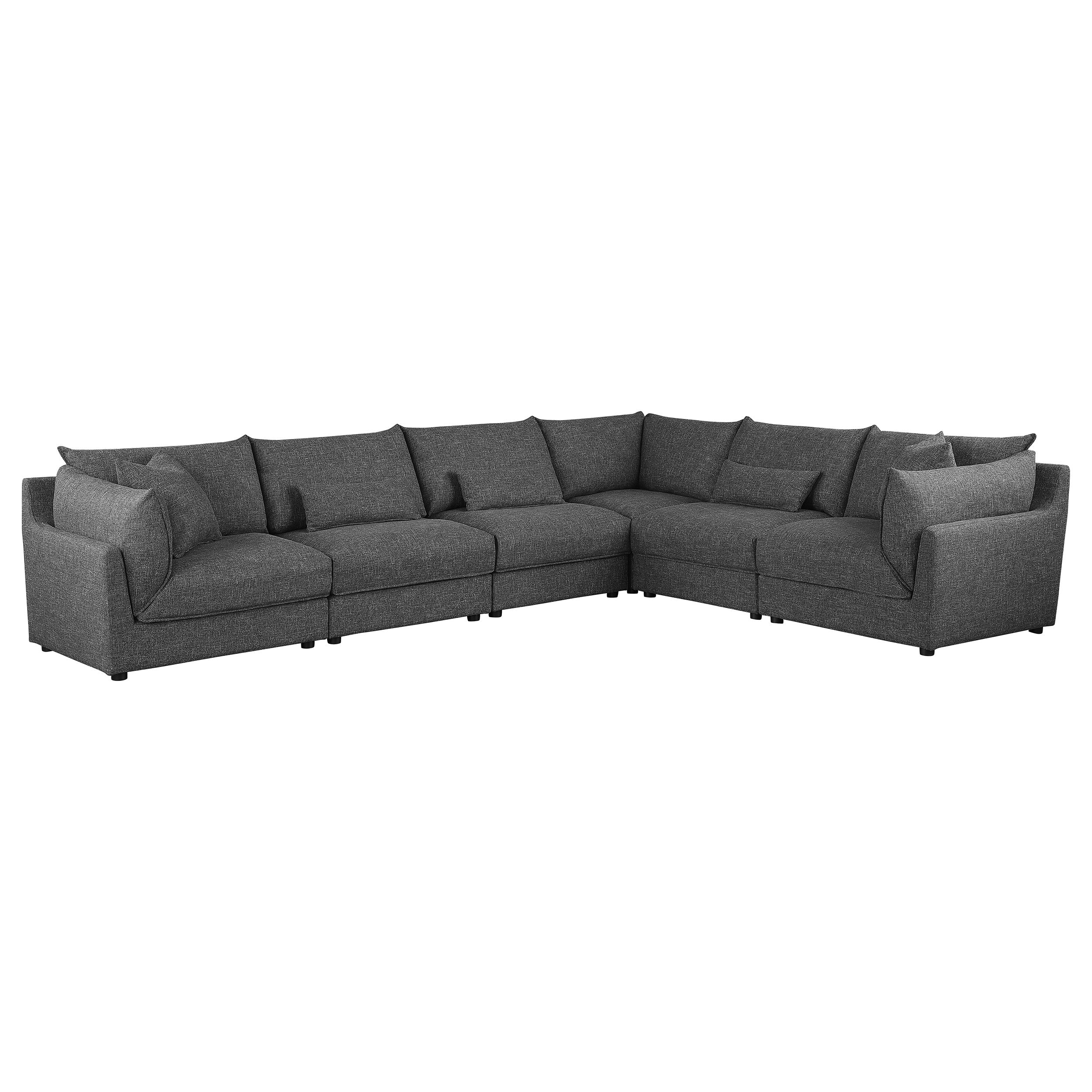 Sasha Upholstered Armless Chair Barely Black