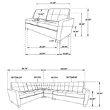 Georgina Upholstered Modular Sectional Steel