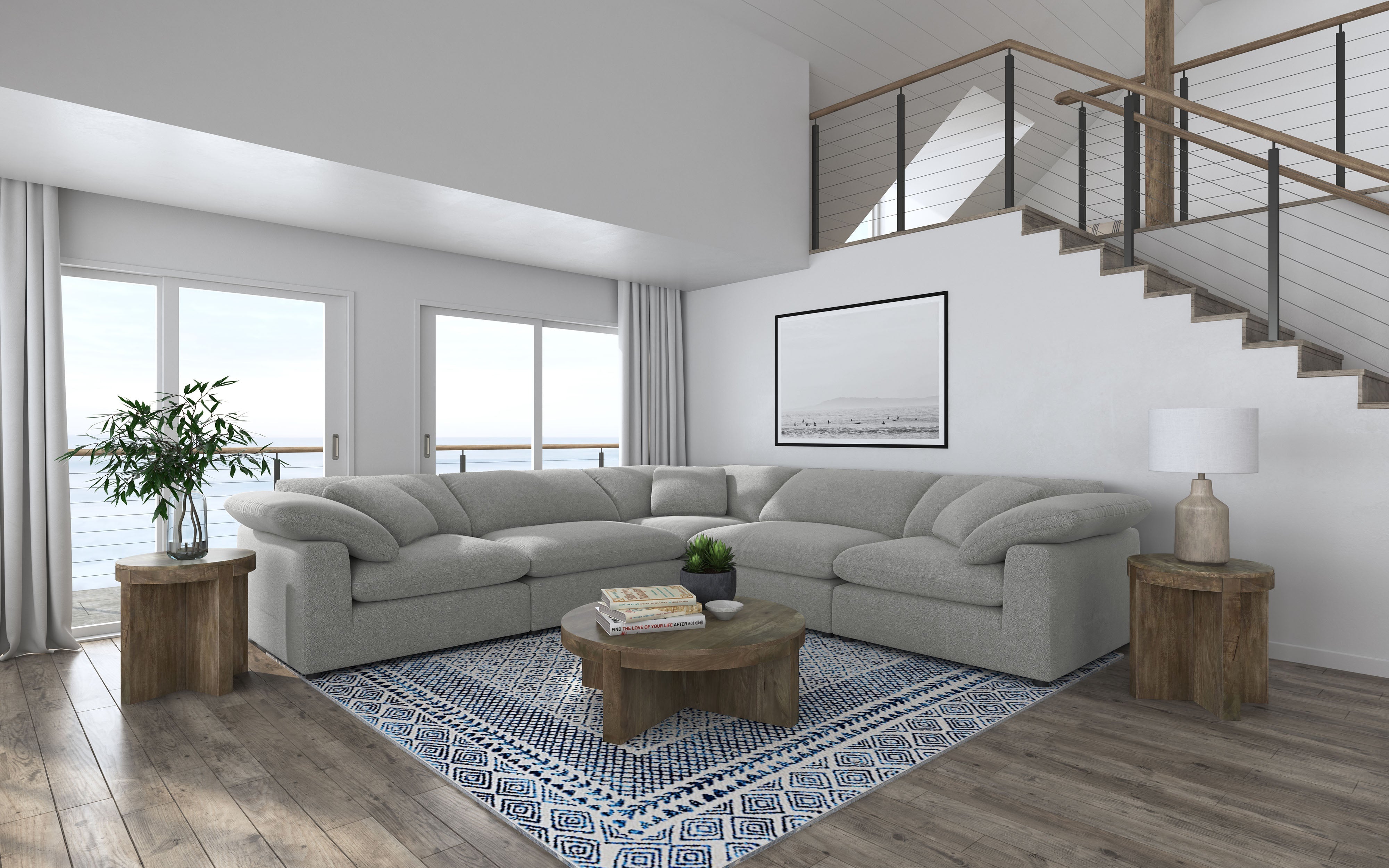 Raleigh Boucle Upholstered Modular Sectional