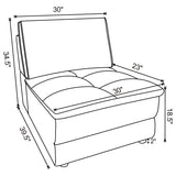 Atlantic Corduroy Upholstered Armless Set