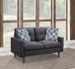 Watsonville Upholstered Track Arm Tufted Loveseat Grey
