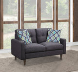 Watsonville Upholstered Track Arm Tufted Loveseat Grey