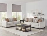 Christine Upholstered Sloped Arm Sofa Set Beige