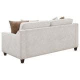 Christine Upholstered Sloped Arm Sofa Set Beige