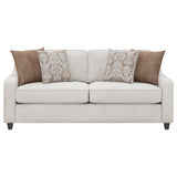 Christine Upholstered Sloped Arm Sofa Set Beige