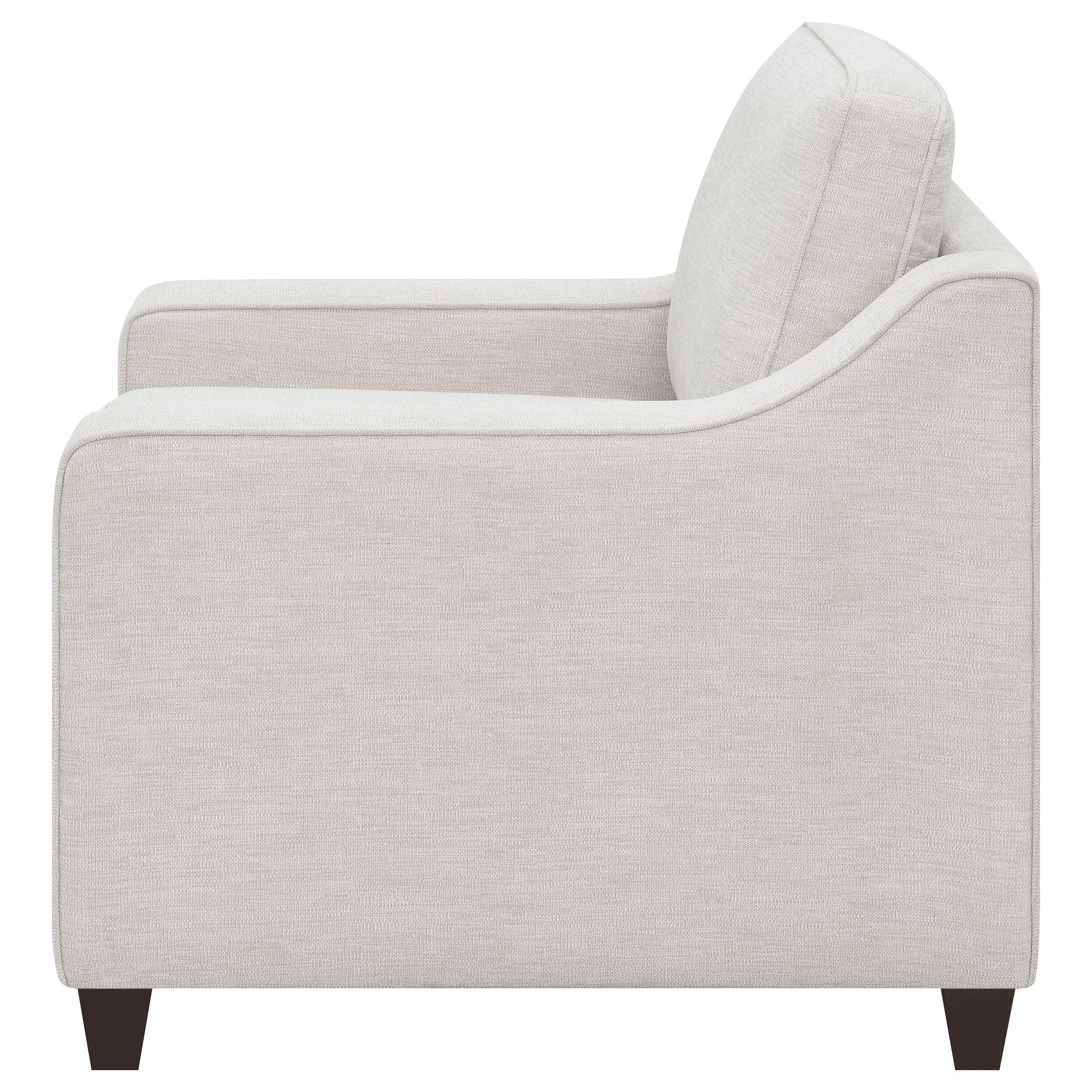 Christine Upholstered Sloped Arm Accent Chair Beige