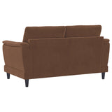 Selma Velvet Upholstered Crescent Arm Loveseat Rust