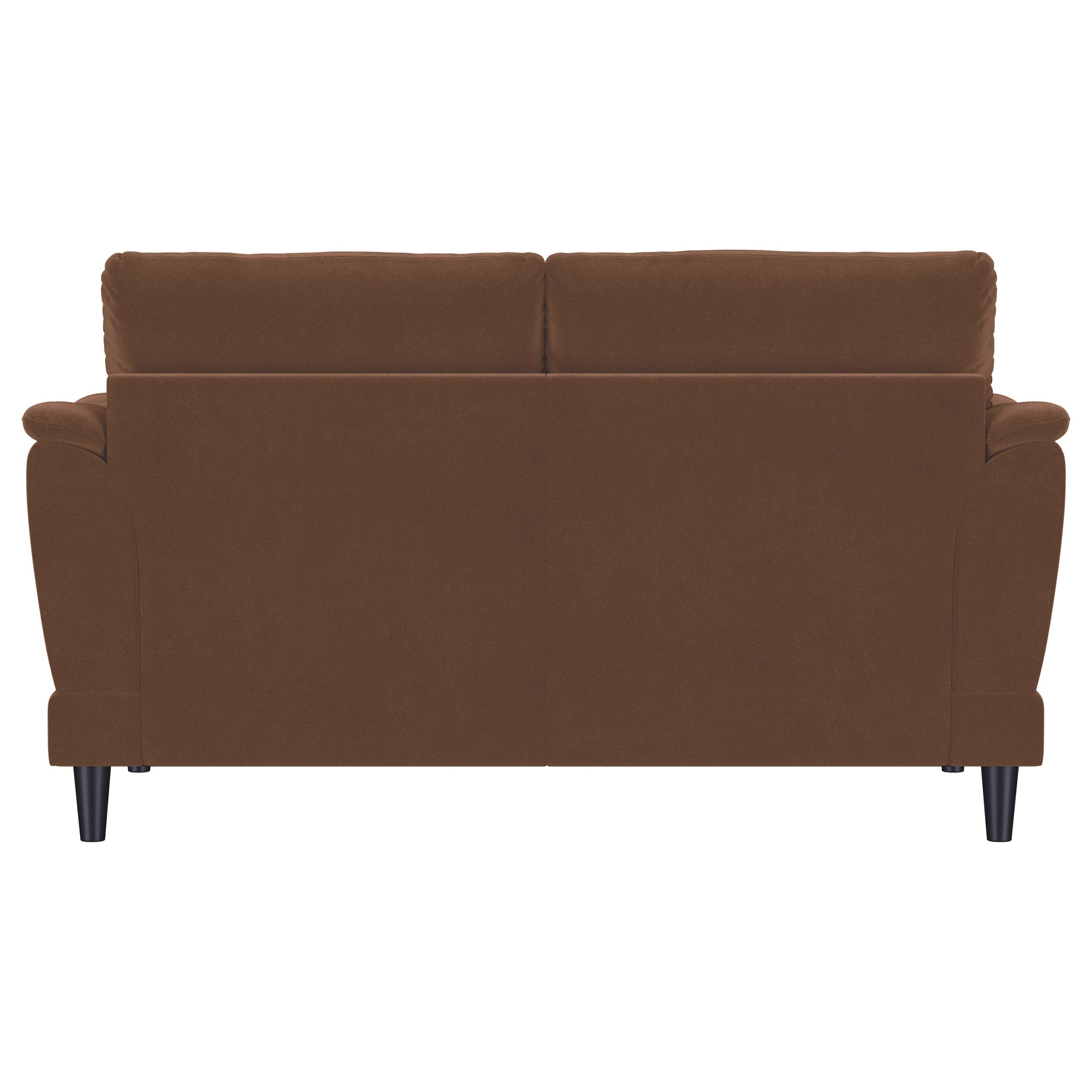 Selma Velvet Upholstered Crescent Arm Loveseat Rust