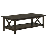 Rachelle 3-piece Rectangular Coffee Table Set Deep Merlot
