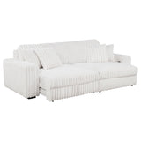 Jacana Corduroy Upholstered Dual Power Chaise Sofa