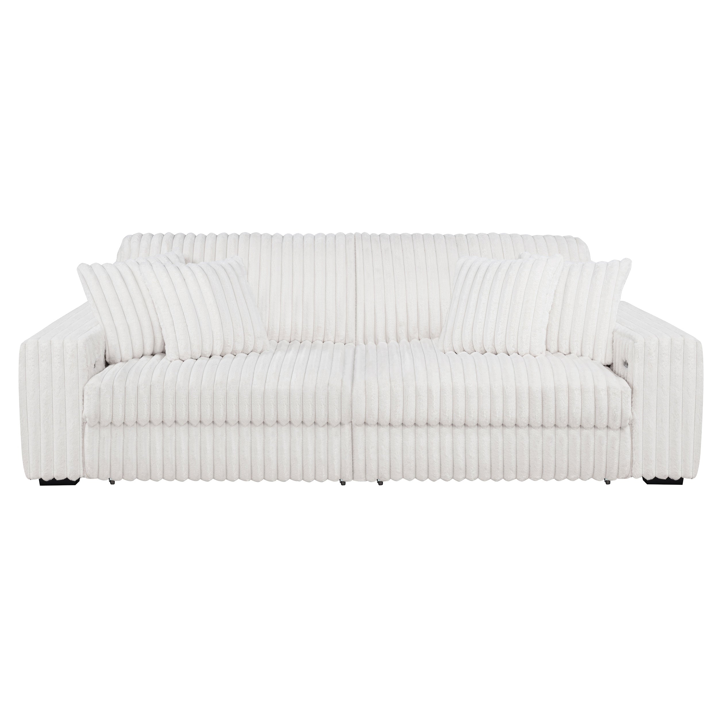 Jacana Corduroy Upholstered Dual Power Chaise Sofa