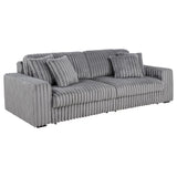 Jacana Corduroy Upholstered Dual Power Chaise Sofa