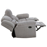 Gilson Chenille Upholstered Reclining Sofa Set Grey