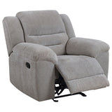 Gilson Chenille Upholstered Reclining Sofa Set Grey
