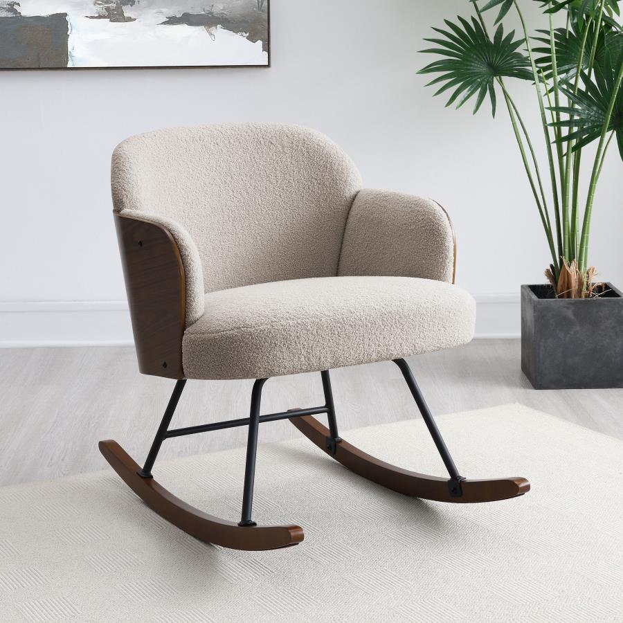 Paige Boucle Upholstered Mid Back Roc Chair