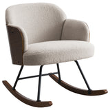 Paige Boucle Upholstered Mid Back Roc Chair