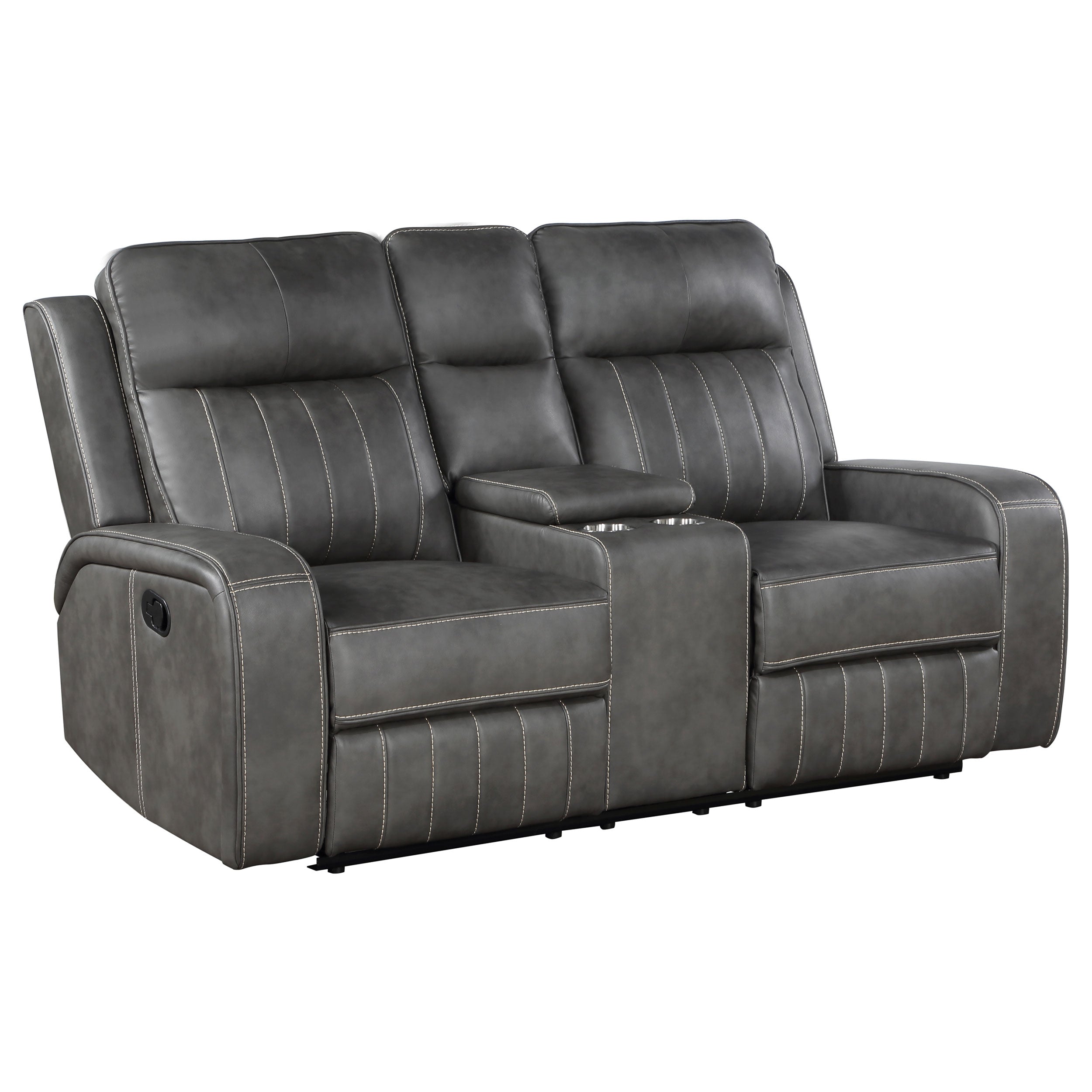 Raelynn Upholstered Reclining Sofa Set Grey