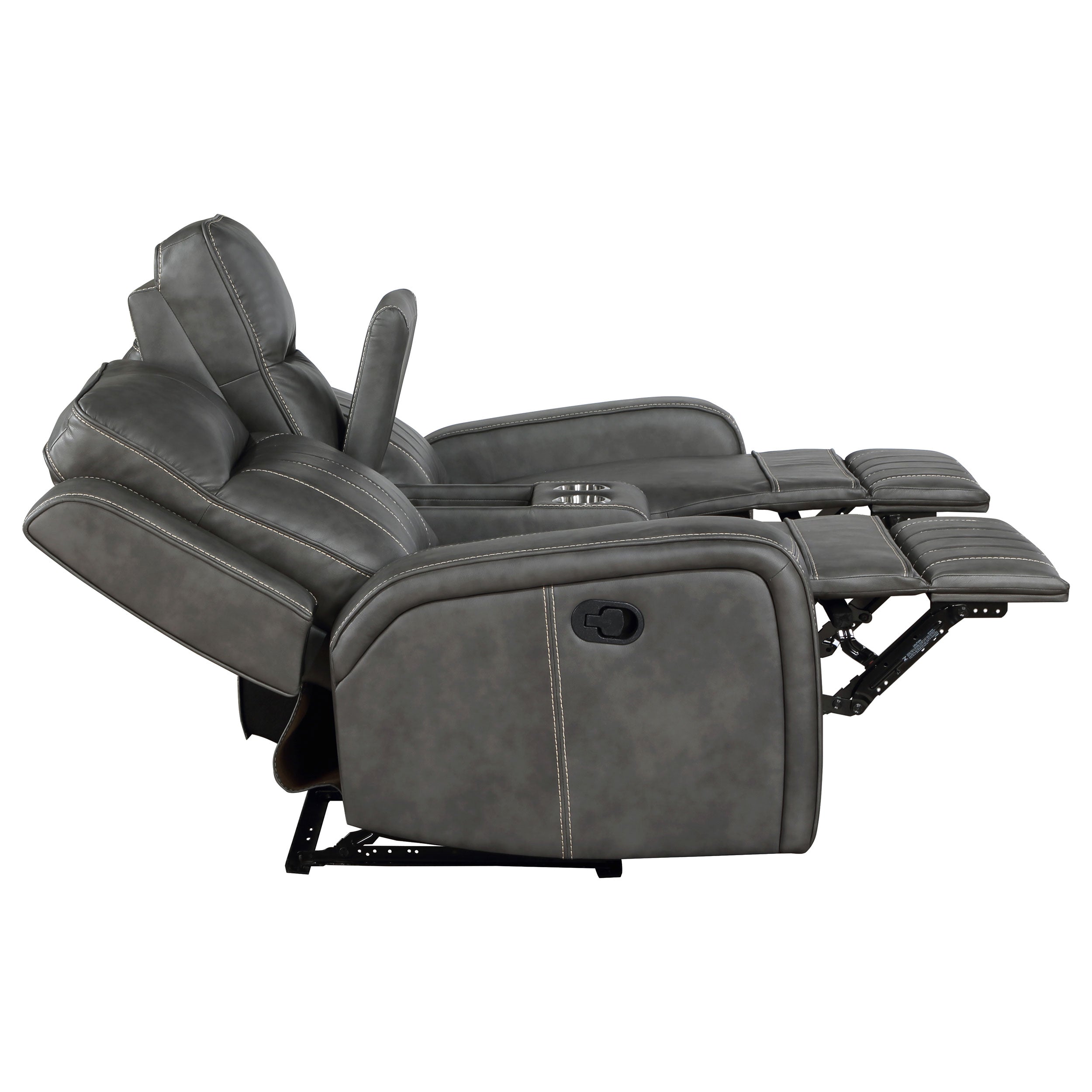 Raelynn Upholstered Reclining Sofa Set Grey