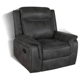 Lawrence Upholstered Reclining Sofa Set Charcoal