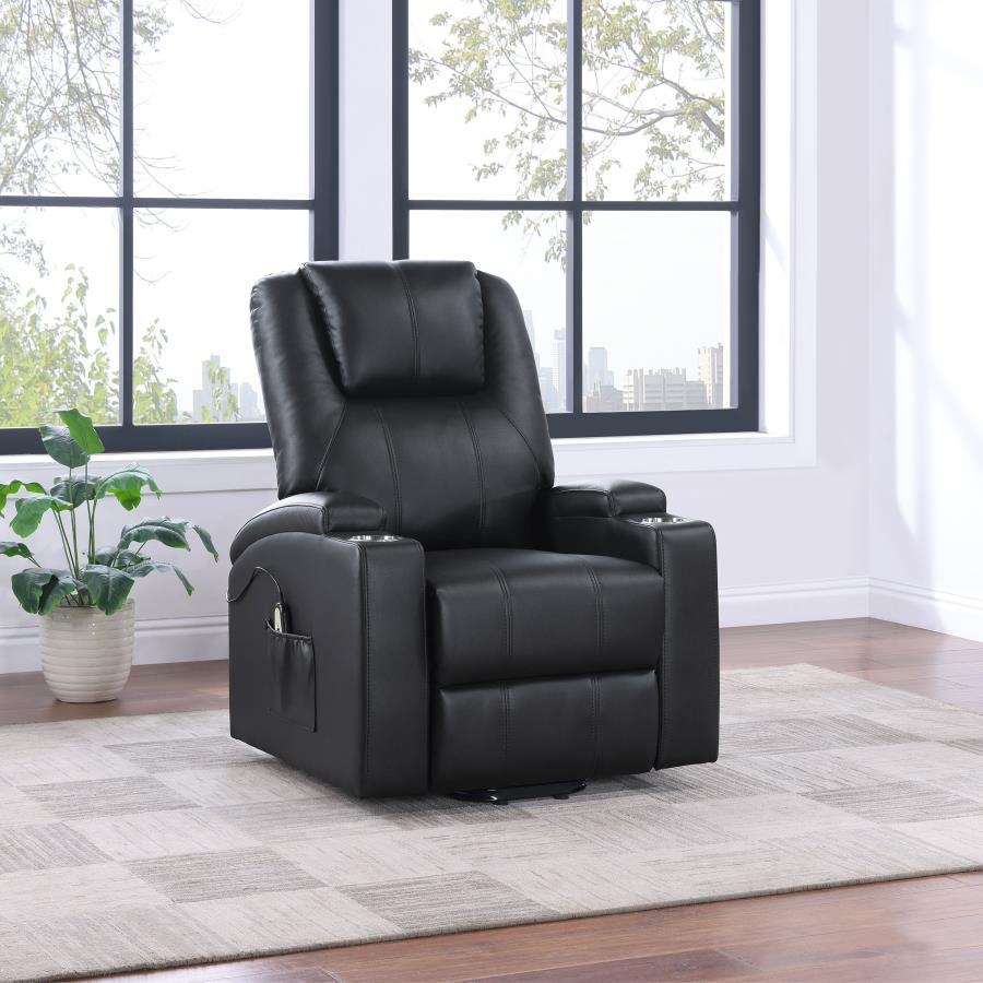 Armstrong Upholstered Power Lift Massage Recliner