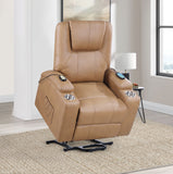 Armstrong Upholstered Power Lift Massage Recliner