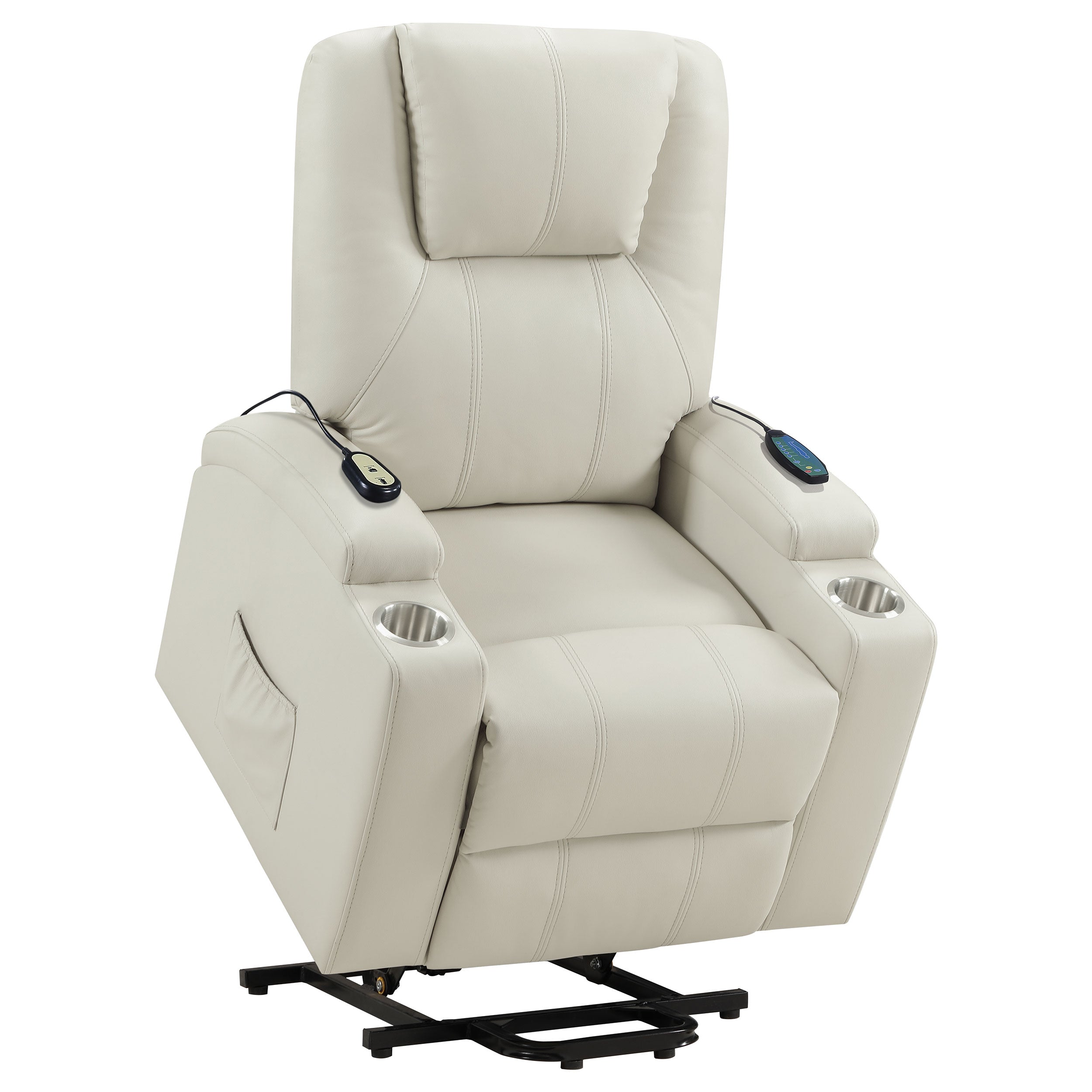 Armstrong Upholstered Power Lift Massage Recliner