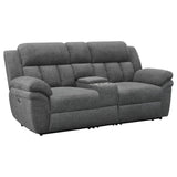Bahrain Upholstered Power Loveseat Charcoal